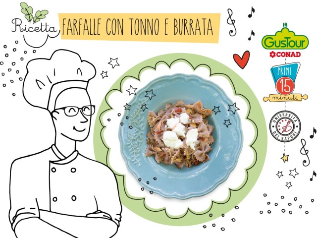 Farfalle con Tonno e Burrata